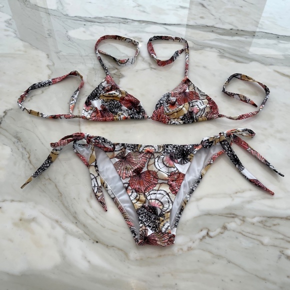 EMILIO PUCCI WHITE MULTI BIKINI SIZE IT 42 / US 8 NWOTS! - Picture 1 of 16